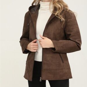 F COLLECTION NEW LEATHER WOMEN Jacket made in italy size XL